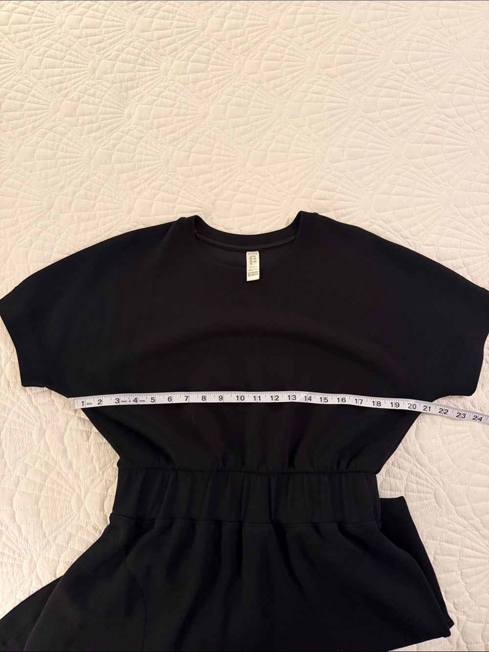 SPANX Black Short-Sleeve Crewneck Mini Dress - Picture 9 of 10